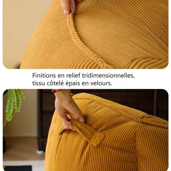 Pouf Poire Fauteuil Velours côtelé Sacoche.