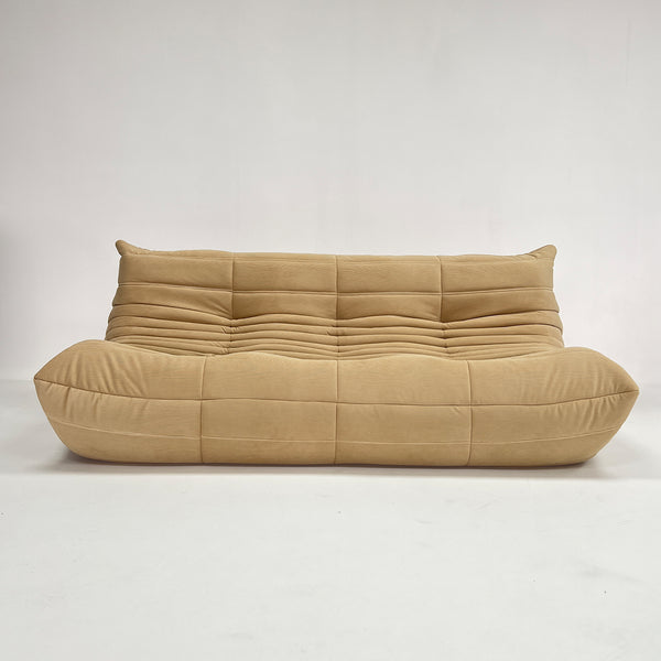 Canapé Relax moderne 3 Places en Velours Côtelé – Design Sculptural et Texture Élégante