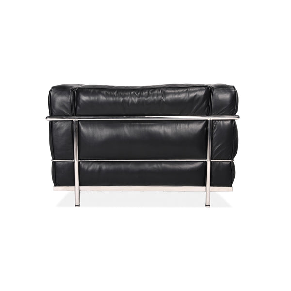 Fauteuil Grand Confort Moderniste – Cuir Véritable & Structure Chromée