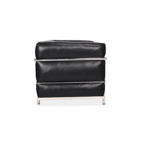 Fauteuil Grand Confort Moderniste – Cuir Véritable & Structure Chromée
