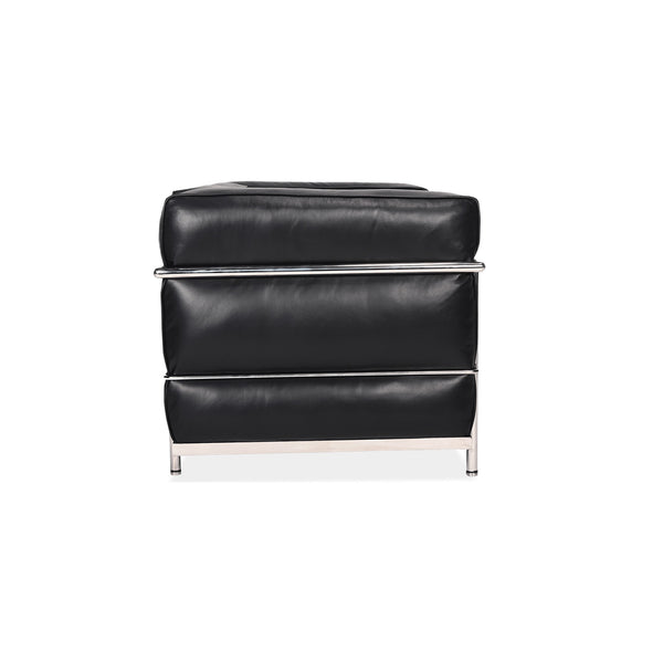 Fauteuil Grand Confort Moderniste – Cuir Véritable & Structure Chromée