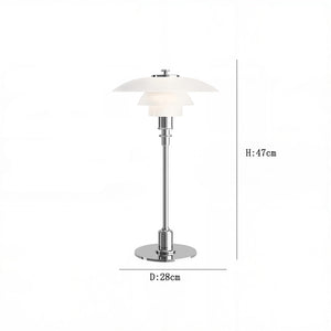 Lampe de Table Moderne en Verre et Métal – Finition Argentée ou Dorée