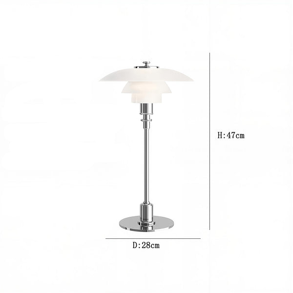 Lampe de Table Moderne en Verre et Métal – Finition Argentée ou Dorée
