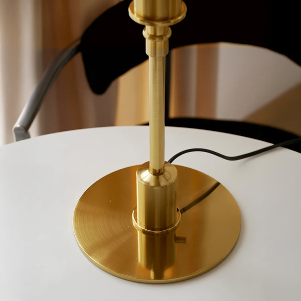 Lampe de Table Moderne en Verre et Métal – Finition Argentée ou Dorée