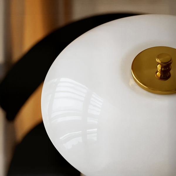 Lampe de Table Moderne en Verre et Métal – Finition Argentée ou Dorée