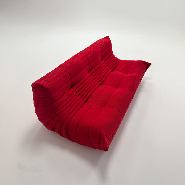 Canapé Relax moderne 3 Places en Velours Côtelé – Design Sculptural et Texture Élégante