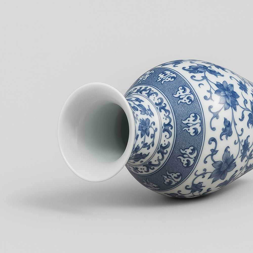 Vase Porcelaine Bleue – Édition Prestige 36 cm