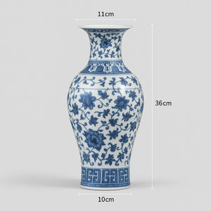 Vase Porcelaine Bleue – Édition Prestige 36 cm