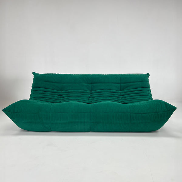 Canapé Relax moderne 3 Places en Velours Côtelé – Design Sculptural et Texture Élégante