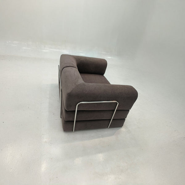 Canapé Chauffeuse Convertible 3 Places – Velours Déhoussable – Grand Confort
