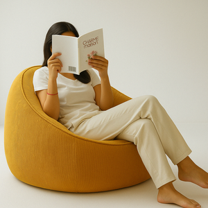 Pouf Poire Fauteuil Velours côtelé Sacoche