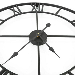 Horloge Murale Design en Fer Forgé – Chiffres Romains Sculptés 40 cm